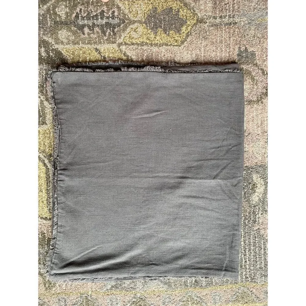 Casaluna Grey Mixed Linen King Size Bed Pillow Sham Set